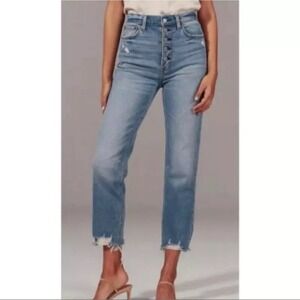 Abercrombie & Fitch The Ankle Straight Ultra High Rise‎ Curve Love Jeans Sz 27/4